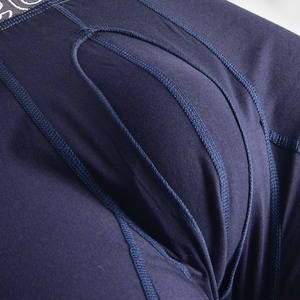 男性用コットン下着通気性カスタムブランドホワイトブルー軽量ロング脚男性用ボクサーブリーフ - Product Image 3