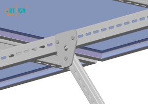Nhà máy trực tiếp zn-mg-al Thép tráng panel năng lượng mặt trời mặt đất gắn hệ thống với cơ sở bê tông - Product Image 2