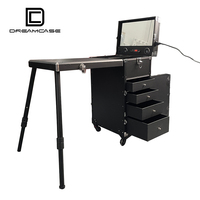 Table de manucure mobile pliable, station mobile, table de maquillage roulante, table de manucure, étui à ongles roulant