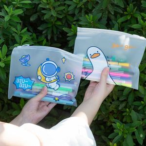 Cartoon Astronaut <b>Document</b> <b>Bag</b> Waterproof Zipper Rectangle Student Storage <b>Bag</b> For School Use - Product Image 3