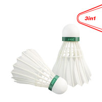 Volant de badminton hybride 3 en 1 le plus populaire de qualité supérieure modèle de plume d'oie d'une seule pièce D45 pour le sport