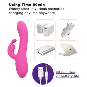 Wasserdichter Sexueller G-Punkt- und Klitorismassager aus Lebensmittel-Silikon mit Stoßfunktion für Frauen - Product Image 6