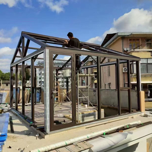 Marco de aleación de aluminio de envío rápido de fábrica vidrio templado marco blanco negro <span class=keywords><strong>Solarium</strong></span> comercial Sunroom de aluminio al aire libre - Product Image 6