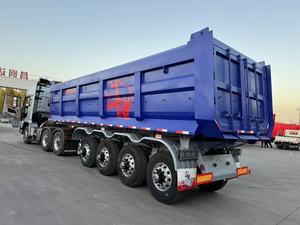 <span class=keywords><strong>Remorque</strong></span> de camion à benne basculante avant/latérale à 4 essieux à trois essieux, <span class=keywords><strong>remorque</strong></span> à benne basculante de 60 tonnes à 80 tonnes, <span class=keywords><strong>remorque</strong></span> à benne hydraulique pour tracteur - Product Image 3