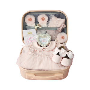 Conjunto de Ropa de 5 Piezas para Bebé Niña, 100% Algodón, Diseño Princesa Rosa, Regalo de Primavera para Recién Nacida - Product Image 1