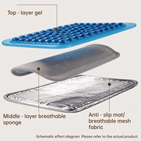 Nouvelle conception ergonomique, coussin de siège en gel, mousse à mémoire de forme, imperméable, écologique, soulagement du coccyx, coussin de chaise de bureau, haute qualité, soulagement des douleurs dorsales
