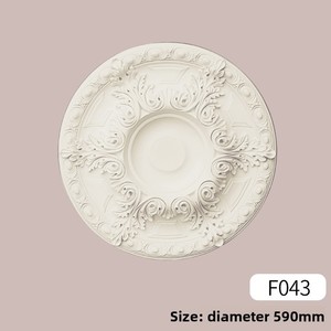 Base de Lámpara de <span class=keywords><strong>Techo</strong></span> de PU Estilo Francés, Decoración de <span class=keywords><strong>Techo</strong></span> con Relieve, Forma Irregular de Lujo - Product Image 6