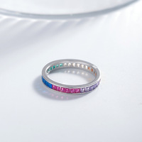 MuShan Sieraden 925 Sterling Zilveren Ring Trouwring Hoge Koolstof Diamant Cocktail Party Valentijn Cadeau Vrouwen Ringen Fijne Sieraden