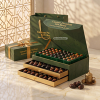 Caja de Regalo Premium para Baklava con Estampado Dorado a Mano, Caja de Regalo Personalizada para Baklava con Logotipo Personalizado