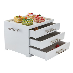 Exhibidor de Alimentos de Madera de Fábrica, Mesa de <span class=keywords><strong>Buffet</strong></span> Elevada, Soporte para Té de la Tarde, Catering Moderno de Lujo, <span class=keywords><strong>Buffet</strong></span> Cuadrado Único para Bodas - Product Image 2