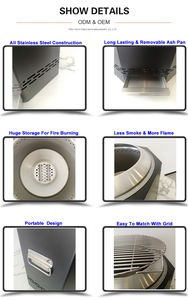 Nuovo Braciere in Acciaio Inossidabile Personalizzabile, Stufa Portatile a Pellet Senza Fumo per Cucina all'Aperto, Dimensioni Personalizzabili - Product Image 4