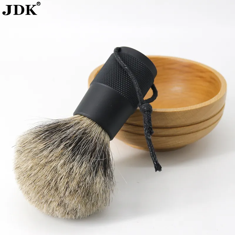JDK נייד גילוח ערכת גברים גילוח רטוב בטיחות תער גילוח גירית שיער מברשת מתכת ידית מכונת גילוח מברשת