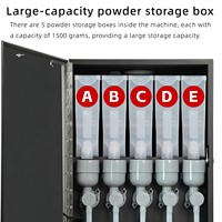 Distributeur automatique de café instantané commercial OEM, directement de l'usine, 5 saveurs de boissons chaudes, force de la dose programmable