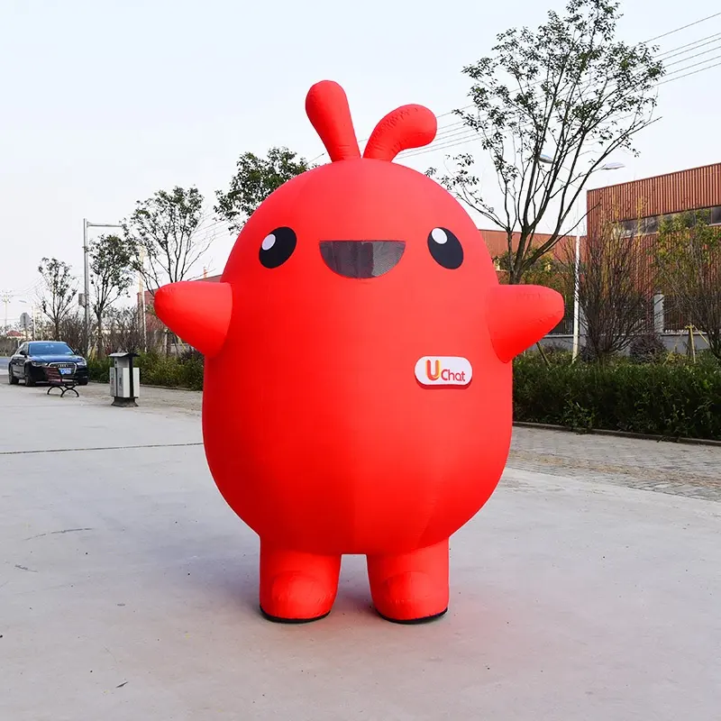 घटना कार्टून सुंदर विज्ञापन Inflatable पशु लाल दौर शुभंकर चिकन, प्यारा Inflatable विशाल लाल वसा चिकन सूट
