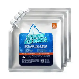 Froid jusqu'à 8-12 heures sac d'eau de packs de glace de longue durée pour le camping pique-nique activités de plein air sac isotherme réutilisable