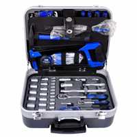 Kit d'outils industriels de 132 pièces, ensemble de douilles pour maintenance mécanique sur chariot à roulettes