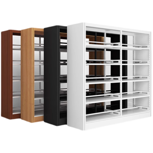 Estantería de Metal de acero de una sola cara de grano de madera roja de alta calidad para oficina o biblioteca escolar muebles estantería de Metal - Product Image 4