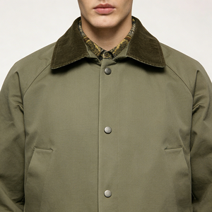 Customized <strong>Thin</strong> Batik Corduroy Collar <strong>Jacket</strong> for Men Spring <strong>Waterproof</strong> Work Oil Proof Wax <strong>Jacket</strong> Pattern OEM Service Available - Product Image 3