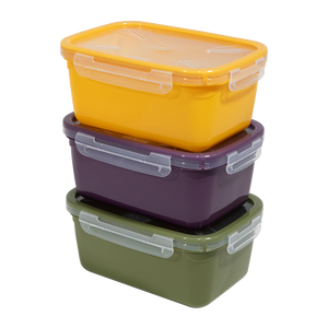 FrigoClick - Recipientes Rectangulares Modernos de Polipropileno para Almacenamiento de Alimentos, 0.50L, 1.00L, 1.90L, Apilables con Tapas, Moldeados por Inyección para Uso en la Cocina - Product Image 1