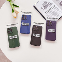 Nouveau modèle fabricant de coques de téléphone Ultra-mince en fibre de carbone antichoc TPU housses de protection pour téléphone portable pour Iphone 16 Pro Max 15 Plus