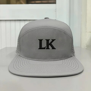 Custom High Quality 6 Panel Baseball Cap <b>Waterproof</b> <b>Golf</b> <b>Hats</b> Perforated Custom Flat Bill Trucker <b>Hat</b> With Custom printed Lining - Product Image 1