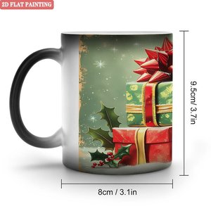 Taza Mágica de Cerámica Negra Esmerilada de 11 oz con Diseño Revelable por Calor para Fiestas - Product Image 2