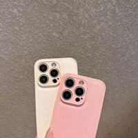 Étui de téléphone personnalisé avec logo, texture litchi, design magnétique en PU, antichoc, givré, pour 17/16/15/14 Pro Max, kit de nettoyage