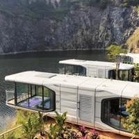 Maison préfabriquée en conteneur à structure en acier moderne, maison modulaire miniature pour utilisation hôtelière de luxe