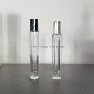 Rollo de perfume de viaje cuadrado redondo de 10ml 15ml transparente grueso de lujo en botella de vidrio con tapa - Product Image 5