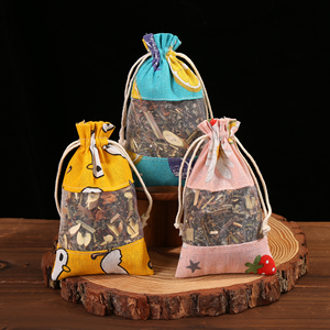 Sacs en coton et ramie à cordon de serrage 10x15 cm, sachets en organza pour fenêtre, pour le stockage du thé, du café et des herbes aromatiques - Product Image 2