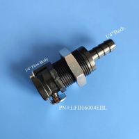 JU 1/4 "Grand débit Grande série Noir Naturel POM Arrêt Connecteur rapide Valved Quick Connect Disconnect Coupling