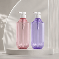 Bouteille de lotion/shampooing rose en PET de 750 ml avec pompe 32/410, emballage cosmétique pour soins de la peau, vide, vente en gros, logo personnalisé, OEM