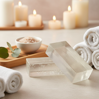 Base de savon à la glycérine transparente à fondre et à couler en gros, 1 kg - Anti-acné, personnalisable pour la fabrication artisanale de savon