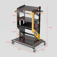 Carrito de Herramientas de Diagnóstico Metálico AUTOOL de 4 Niveles, 100 kg de Capacidad, OEM para Programación de ECU, Herramientas para Vehículos, Último Modelo 2025, Gran Venta