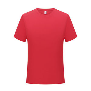 Quick-Drying Ice Silk T-Shirt Thin Solid Color Polyester Summer Short Sleeve Leisure Wear - Product Image 3