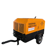Compresseur diesel mobile robuste de vis de Kaishan avec des roues pour l'exploitation minière et de l'énergie, opérations de dynamitage