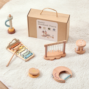 PTZ2312 Unisex Montessori Wooden Toy Set Colorful Music Number Puzzle Kid's Intellectual Development Baby's Education Sound Toys