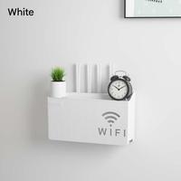 Étagère murale pour routeur Wi-Fi sans fil, boîte de rangement en plastique ABS, support pour routeur, support pour câbles et alimentation, boîte organisatrice pour salon