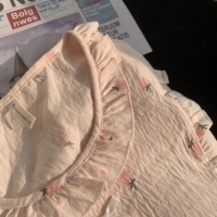 Ensemble de pyjama en coton pour femmes de luxe, deux pièces, avec pantalon à manches longues, taille élastique, tissu respirant et à séchage rapide