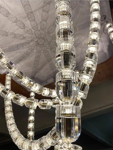 Lámpara de araña de lujo de personalización grande al por mayor para vestíbulo de Hotel escalera larga Villa diseñador nórdico lámpara de araña creativa - Product Image 5