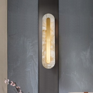 Nouvelle applique <span class=keywords><strong>murale</strong></span> LED en cuivre et marbre <span class=keywords><strong>de</strong></span> style chinois, luxe léger, <span class=keywords><strong>pour</strong></span> salon, fond <span class=keywords><strong>de</strong></span> télévision et <span class=keywords><strong>chevet</strong></span> <span class=keywords><strong>de</strong></span> <span class=keywords><strong>chambre</strong></span> - Product Image 1