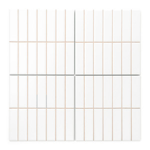Piastrella pre-tagliata bianco puro opaco 20x20 per uso a parete e pavimento - Product Image 1