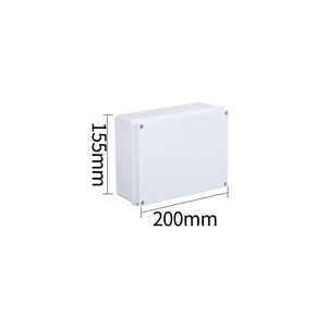 200x155x80mm Square <b>Waterproof</b> Junction <b>Box</b> IP65 Pre-drilled Hole Version with 10 Rubber Plugs ABS Outdoor <b>Electrical</b> <b>Box</b> - Product Image 5