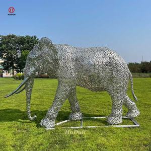 Escultura <span class=keywords><strong>de</strong></span> León Geométrica <span class=keywords><strong>de</strong></span> Acero Inoxidable Pulido Espejo para Decoración Moderna - Product Image 5