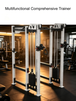 Rack de musculation professionnel avec double croisement de câbles et pile de poids, machine Smith robuste pour l'entraînement de force
