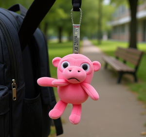 พวงกุญแจตุ๊กตาหมีชมพู Mcm ขนาด 12 ซม. ของขวัญตุ๊กตาสัตว์การ์ตูนนุ่มนิ่มสำหรับเด็กและผู้หญิง - Product Image 2