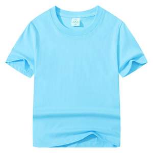 T-shirts pour enfants à manches courtes 100% coton haut uni t-shirts garçon et fille unisexe enfant en bas âge enfants cravate teinture été - Product Image 2