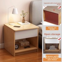 Table de chevet moderne en bois massif pour salon, petite table étroite pour chambre à coucher, mobilier polyvalent pour maison d'hôtes et appartement GEFAN GSMG03