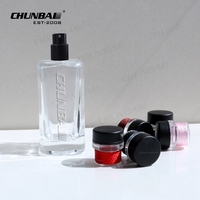 Luxury Custom Magnetic Cap 15ml 30ml 50ml 60ml 100ml Clear Frosted Square Empty Spray Glass Perfume Bottle With Packaging Box