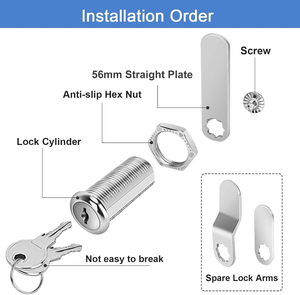 Cerradura de aleación de zinc para buzón, cerradura de leva para caja postal, cerradura con llave para armario, puerta, cajón y almacenamiento - Product Image 3
